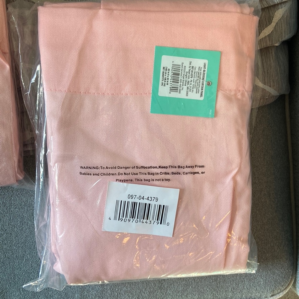 NWT Pink Pillowfort (Target) Black Out Curtain Panels 63” x 42”